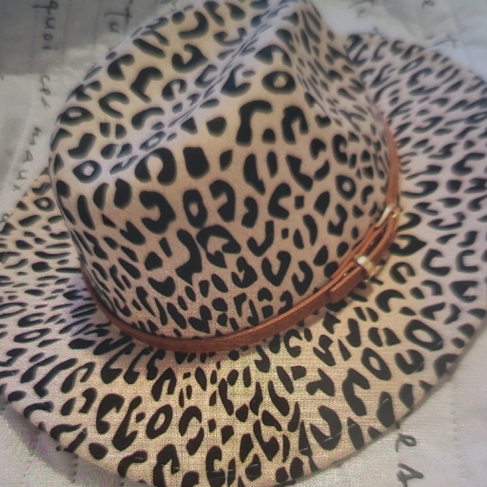 Leopard Print Women's Fedora Hat